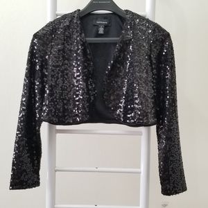 R&M Richards Black Sequin Bolero